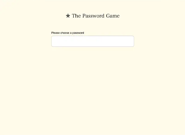 The password game - Neal.Fun game